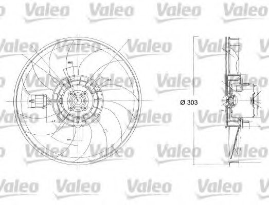 VALEO 698187 Fan, radiator